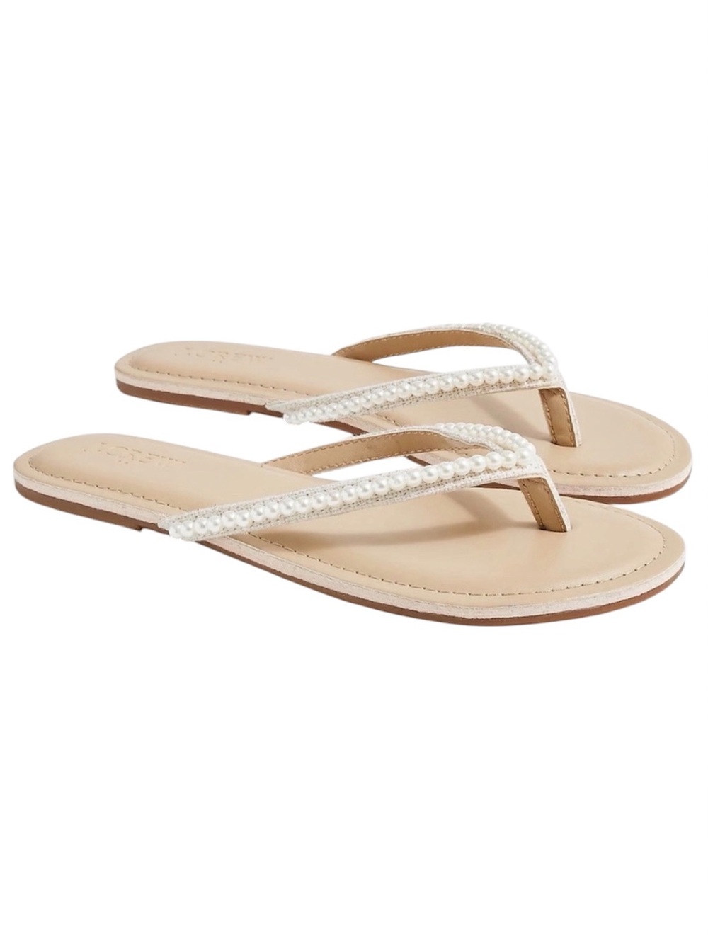 J. Crew Factory Pearl Easy Summer Flip-Flops US Size 7